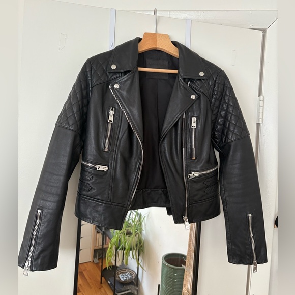 All Saints Nysa Leather Jacket - Size 2